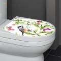 Toilet Seat Wall Sticker Bouquet Toilets Stickers for WC Cistern Bathroom.