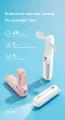 JISULIFE F8X Mini Fan Portable Fan 4800mAh Rechargeable Fan with Power Bank and Flashlight Function. 