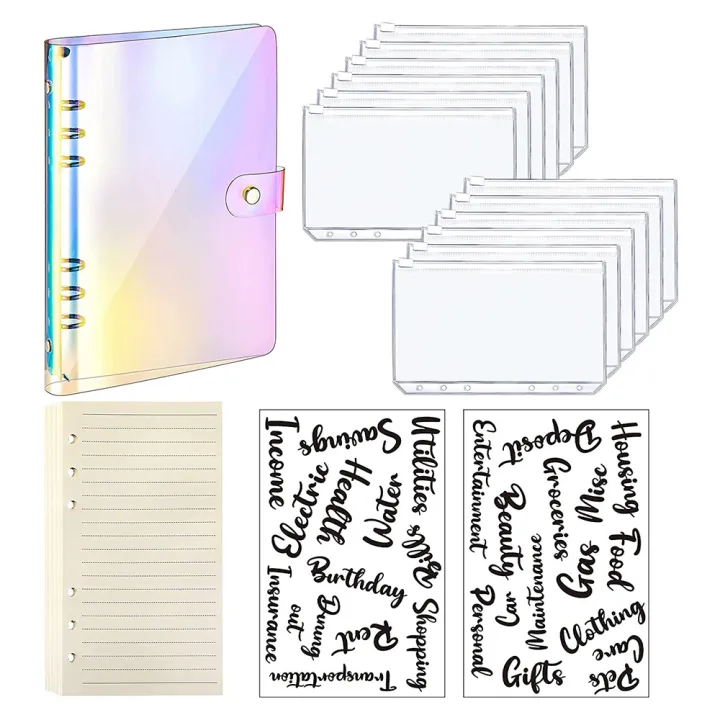 A6 Budget Planner Binder Organizer Soft PVC Notebook Binder Cover ...