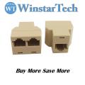 RJ45 Ethernet LAN Network Y Splitter 2 Way Adapter 3 Port Coupler /Pack of 5 Pcs. 