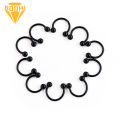 【Limited-time offer】 10Pcs Stainless Steel Horseshoe Bar Lip Nose Ear Ring Stud Body Piercing Set. 