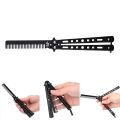 【Exclusive】 Steel Cutter Practice Butterfly Cutter Folding Outdoor Camping Tool Cepillo Pelo Comb Barber.