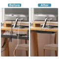 Under Desk Cable Management Net, Under Table Cord Management Mesh Organizer Flexible Wire Hiders Reusable 70x30cm. 
