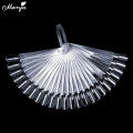 Monja 24Pcs Nail Art False Nail Tips Gel Polish Practice Color Detachable Swatches Training Sample Manicure Tools. 