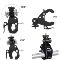 Universal Adjustable Motorcycle/Bicycle Handlebar Mount for GoPro/DJI Action Camera and Mobile phone - Black. 
