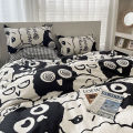 【Factory Store】Xiaohongshu Internet celebrity pastoral style, fresh floral yellow polka dot bed sheets, three or four pieces of bed sheets, one piece of dropshipping. 