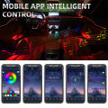 5/6/9/10 In 1 Bluetooth Car Accessories Interior Decoration Ambient Cold Led Rgb Dashboard Neon Strip By App Control Music. 