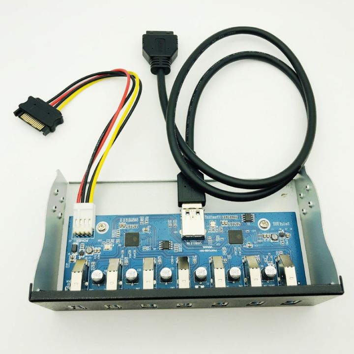 7%20Port%20USB%203.0%20Hub%205Gbs%205.25%20CD-ROM%20Drive%20Bay%20CD%20ROM%20Front%20Panel%20for%20Computer%20Case%20+%20USB%203.0%2019-pin%20Header%20to%20Type-A%20Male%20Cable%20-%20Image%203