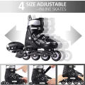 Inline roller skates shoes Black & White -1 Pair- Size (34-38).