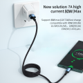 Essager 7A 100W USB Type C Cable 100W Fast Charging Wire For OPPO Oneplus Huawei P40 P30 Samsung Realme USB C Charger Data Cord. 