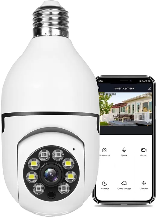 PIX-LINK APPS WiFi IP Wireless Indoor Security Camera 1080p Full Hd Light Bulb Camera 360 With Night Vision Camera