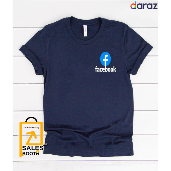 Facebook%20%20Navy%20Blue%20Cotton%20Short%20Sleeves%20T-Shirt%20For%20Men%20-%20Image%202