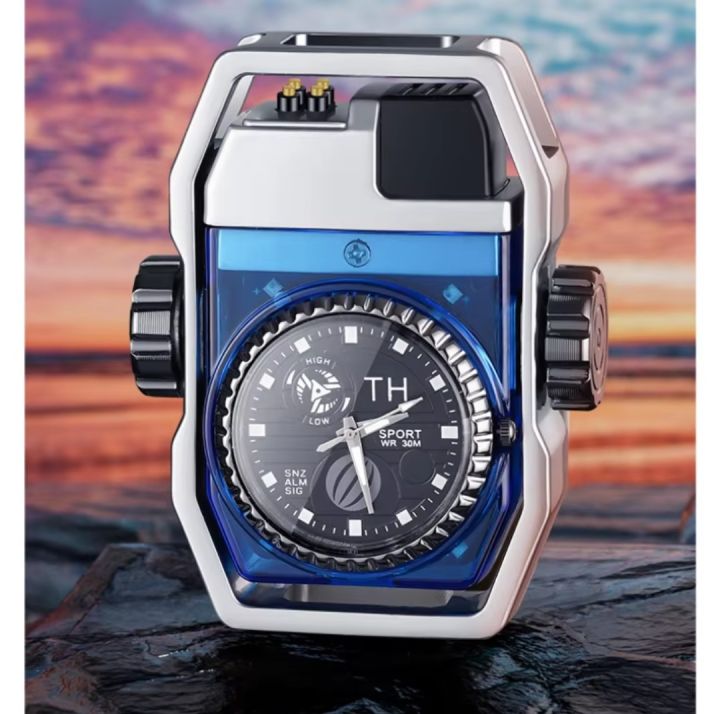 Metal%20True%20Watch%20Double%20Arc%20Pulse%20W!ndproof%20Charging%20L!ghter%20Cool%20LED%20Colored%20Light%20Fashionable%20USB%20Charging%20L!ghters%20-%20Image%208