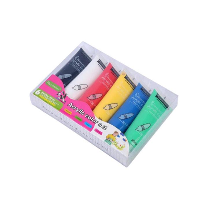 Keep-Smiling 6 Colors 30ml Professional Acrylic Paint Set
