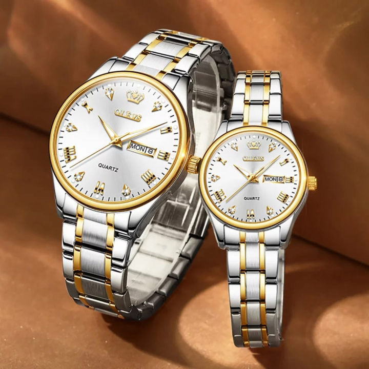 Indispensable -Couple Watches 2023 New Fashion Lover's Watches Simple Couple Watch Gifts Men Women Clock Stainless steel Pair watch- Innovative