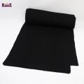 Solid Black Knitted Fabrics Zigzag Design Premium Scarf Muffler - Maflar For Men.