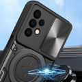 xprmy for Samsung Galaxy A23 5G Dual Layer Phone Case with Slide Camera Cover and Metal Hidden Bracket.
