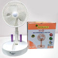 Rechargeable and Portable Mini Table Fan With LED Light Joykali - 737 Folding Fan.