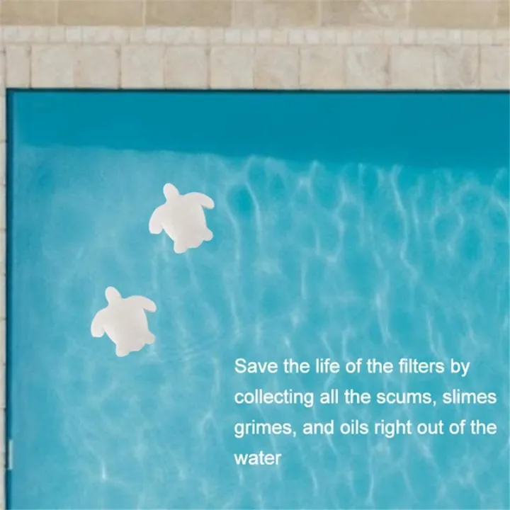 50Pcs%20White%20Floating%20Spa%20Sponge%20Turtle%20Oil%20Absorbing%20Hot%20Tub%20Skimmer%20Scum%20Absorber%20Cleaners%20for%20Swimming%20Pool%20-%20Image%205