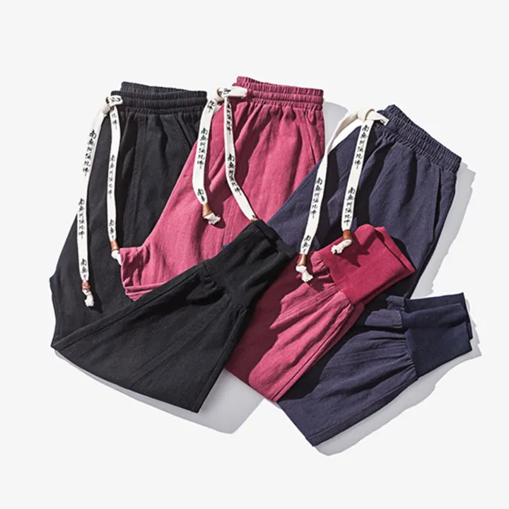 Harem%20Pants%20Baggy%20Drawstring%20Men%20Drop-crotch%20Pockets%20Trousers%20for%20Daily%20Wear%20-%20Image%207