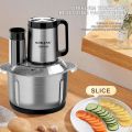 Sokany Wonder Chopper SK-06019 Electric Meat Grinder Food Processor Vegetable Mincer Blender 6-in-1 Stainless Steel 3.0L with 800W Copper Motor Double Layer Four Blades for Home Kitchen - Multi-functional Kitchen Appliance, Ideal for Chopping & Grinding!!. 