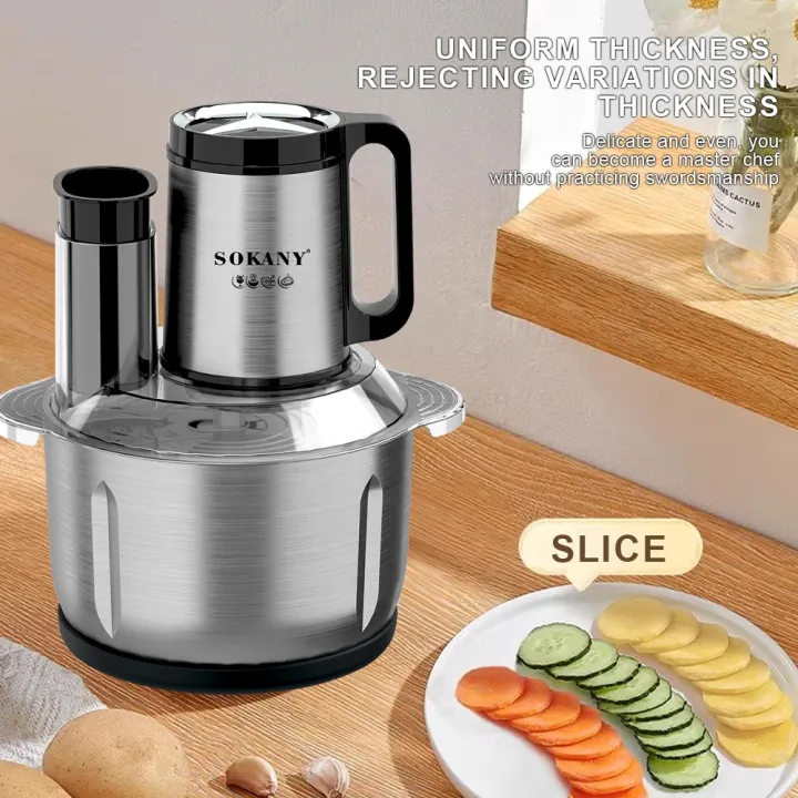 Sokany%20Wonder%20Chopper%20SK-06019%20Electric%20Meat%20Grinder%20Food%20Processor%20Vegetable%20Mincer%20Blender%206-in-1%20Stainless%20Steel%203.0L%20with%20800W%20Copper%20Motor%20Double%20Layer%20Four%20Blades%20for%20Home%20Kitchen%20-%20Multi-functional%20Kitchen%20Appliance,%20Ideal%20for%20Chopping%20&%20Grinding!!%20-%20Image%209