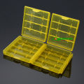 2 pcs x AA/AAA Battery Box 4-Section Hard Plastic Battery Storage Case.