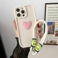 For Huawei Y9a Case Huawei FRL-22, FRL-23, FRL-L22, FRL-L23 Phone case 3D Love Heart+Lanyard Silicone Soft Cover Fundas.