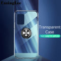 Casinglee For OPPO F19 Soft Case Clear Transparent Shockproof Car Magnetic Holder Ring Back Cover OPPO F19 Phone case cover.