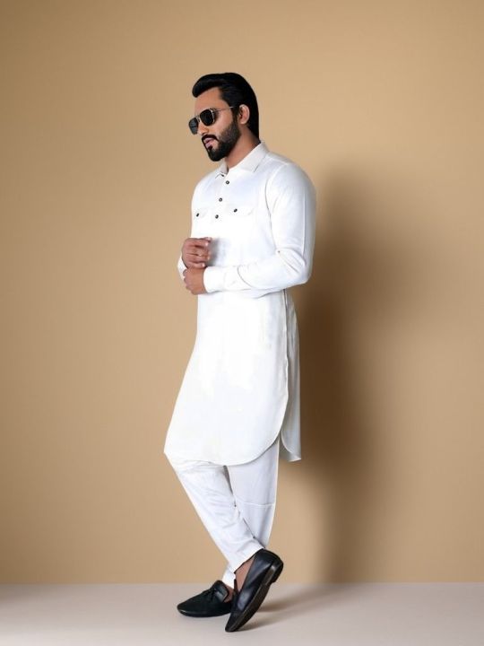 Classic%20White%20Lilen%20Kabli%20Set%20For%20Men%20-%20Panjabi%20-%20Panjabi%20For%20Men%20-%20Image%202