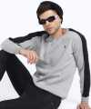Ash Color Men Full Sleeve Solid Sweatshirt. 
