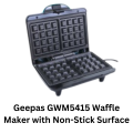 Geepas GWM5415 Waffle Maker with Non-Stick Surface. 