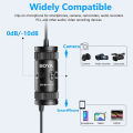 BOYA BY-M1 PRO II 3.5mm Lavalier Lapel Microphone for Mobile Phone PC Laptop Camera Wired Microphone for Speaking Audio Vlogging. 