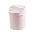 【hot】 Tiny Garbage Can Mini Trash Can Reusable Space Saving PP Plastic Cylindrical For Desktop.