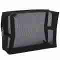Black Mesh Makeup Bag See Through Zipper Pouch Travel Cosmetic and Toiletries Organizer Bags Pack of 6(S,M,L).