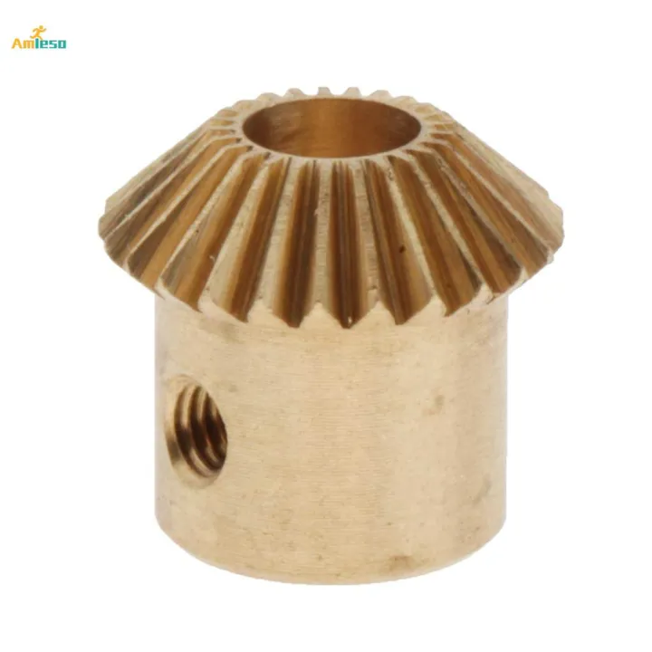 5x0.5%20Modulus%20Brass%20Bevel%20Gear%2025%20Tooth%203%20to%205mm%20Diameter%20Hole%205mm%20Hole%20-%20Image%203