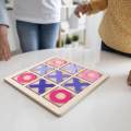 Tic TAC Toe Board Game Family Games Handmade Noughts and Crosses for Adult Families Kids Indoor. 