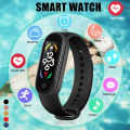 【Clearance Markdowns】Took M7 mart Watch Heart Rate Blood Preure Monitor Waterproof port Watche Compatible For Android Io (magnetic Model). 
