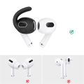 3 Pair Sport Ear Hooks for Apple AirPods 3 Generation Ear Holder Covers Anti Slip Soft Silicone Ear Grip Holder-White. 