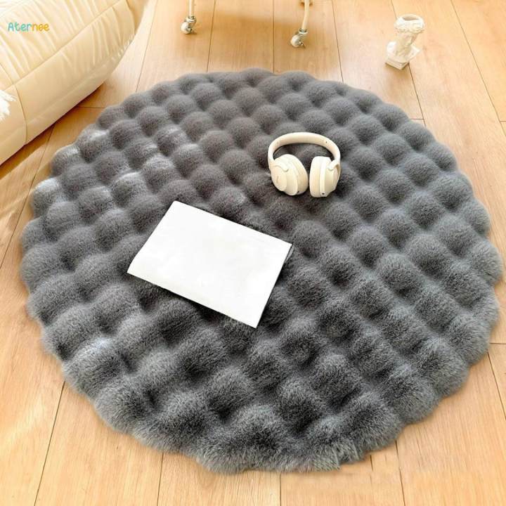 Area Rug Nonslip Bottom Round Rug for Dorm Entrance Living Room