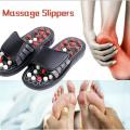 Unisex Plastic Acupressure Foot Massager Slippers, For Home/Office Foot Massage Slipper- Black. 