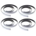 4pcs 1M Ribbon Magnet Magnetic Flexible Roller Strip Magnet Adhesive Strip 10X1.5mm. 