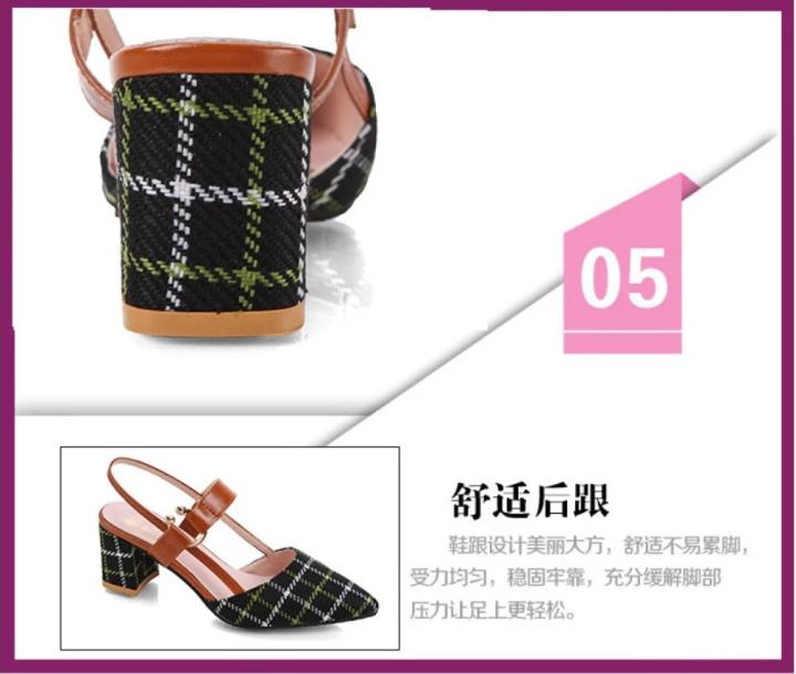 Women's%20shoes%20new%20fashion%20Gladiator%20Buckle%20Strap%20Cover%20pointed%20plaid%20decorative%20high-heeled%20shoes%20soft%20soles%20comfortable%20covered%20head%20non-slip%20sandals%20-%20Image%202
