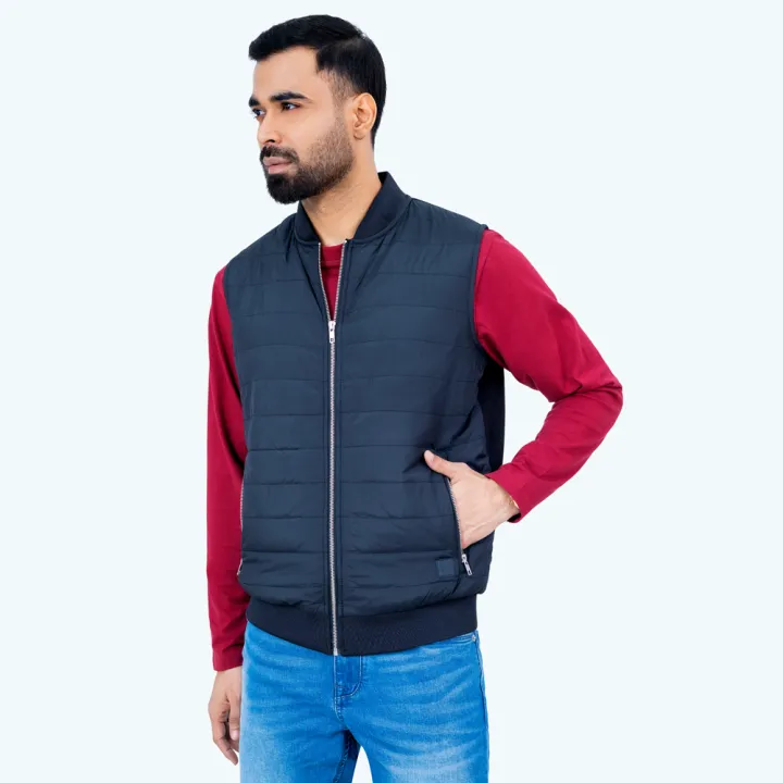 Richman%20Men%E2%80%99s%20Woven%20Black%20Color%20Half%20Sleeve%20Vest%20-%20Image%202