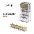 RJ45 Connector for Cat 5 Cat 6 Cat 7 Cable Network Unshielded RJ45 Plug Ethernet Gold Plated Network Connector Perforated Crystal Head White Cat5 Cat6 10 Pcs/25 Pcs/50 Pcs/75 Pcs/100 Pcs/200 Pcs/300 Pcs/400 Pcs/500 Pcs/1000 Pcs. 