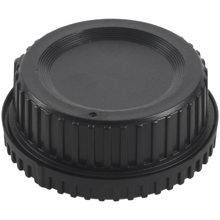 Black Plastic Camera Body Cover + Rear Lens Cap for Nikon Digital SLR - Black