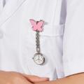 Butterfly Nurse Watch Fashion Clip-on Pendant Hanging Clock Watches Quartz Watch Nurse Doctor Accessories Pocket Watches. 