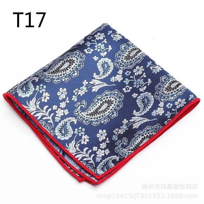 Luxury Paisley Silk Hankies Men's Pocket Square Handkerchiefs For Men