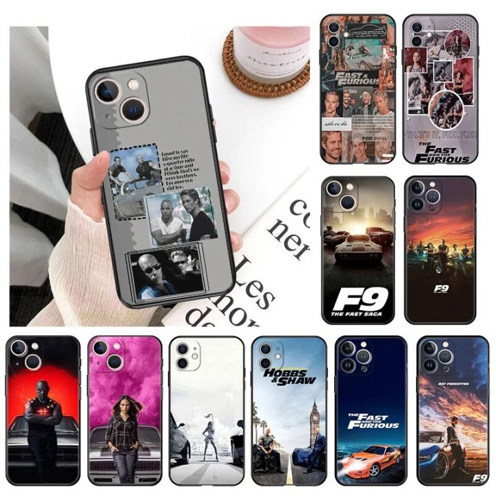 Black Silicone Fast Furious 9 Phone Case for iphone 14ProMax 13 11 12 Pro XS Max Mini XR SE 2020 8 7 14 Plus X Soft Matte Cover