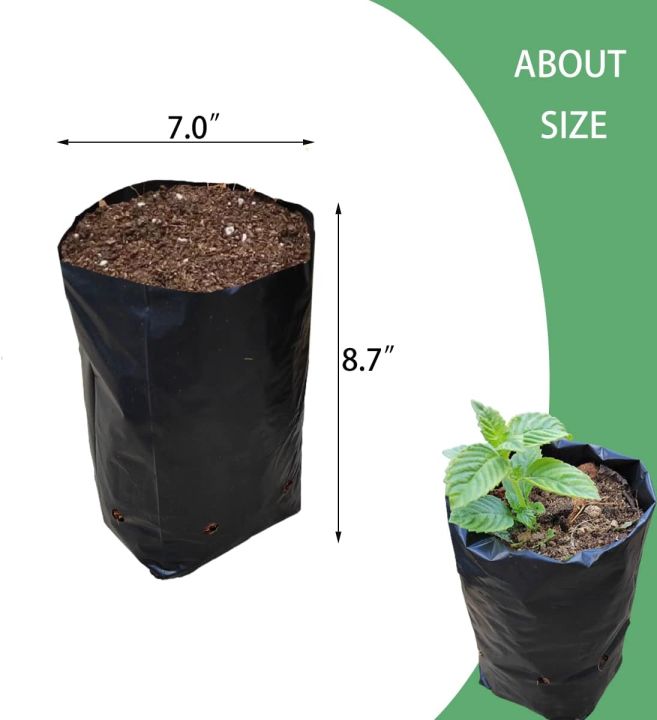 14/14%20inch%20Nursery%20Growing%20Bags,%20500gm%20Black%20Plastic%20Seedling%20Pots%20for%20Gardening%20Seed%20Plant%20Bags,%20Fruit%20Tree%20Seedling,%20Starting%20saplings%20-%20Image%205